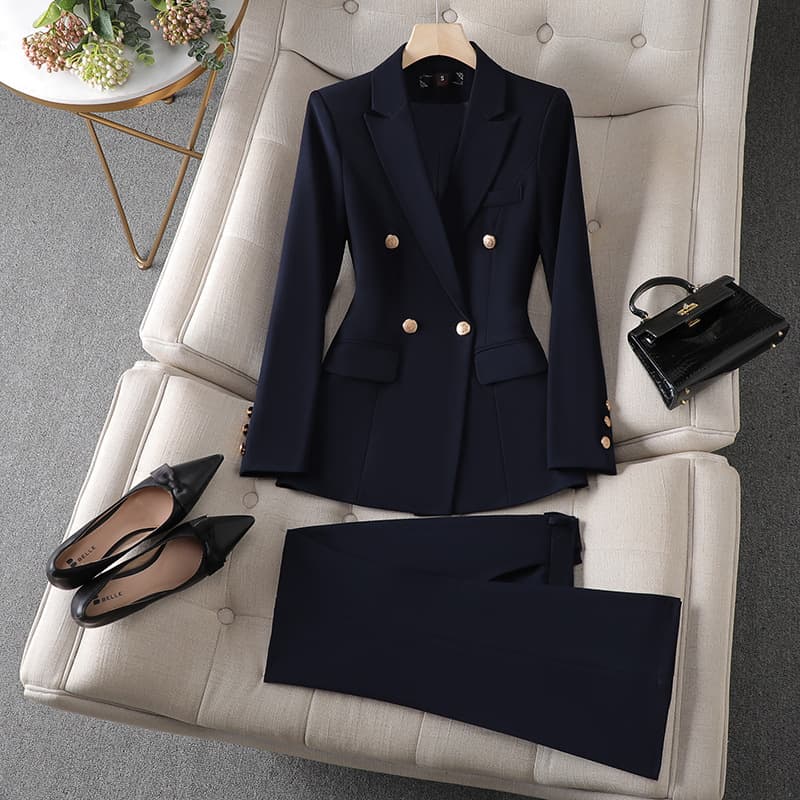 High-end suit suit for women, spring and autumn professional wear, temperament, college student interview formal wear, hotel manager work clothes jacket