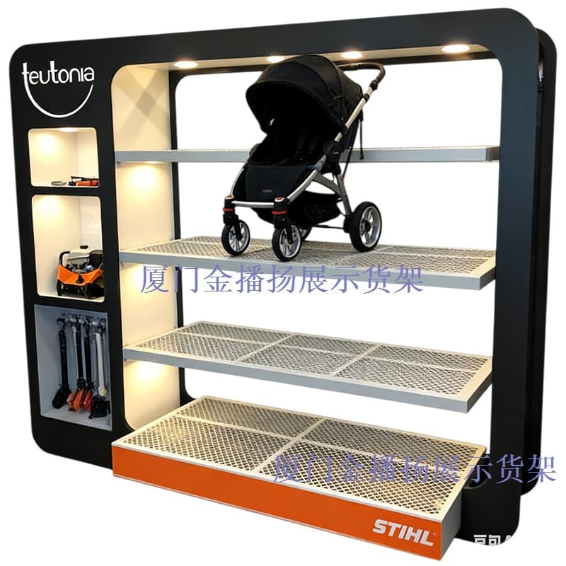 Supermarket stroller children's stroller promotion floor display rack stroller display rack stroller display rack display rack