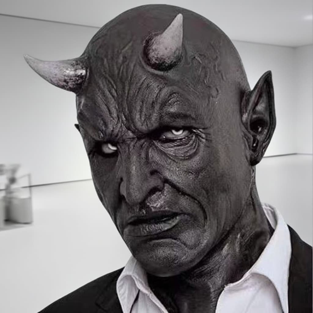 cosplay horror devil horns funny sand sculpture internet celebrity spoof latex mask live broadcast props animal headgear