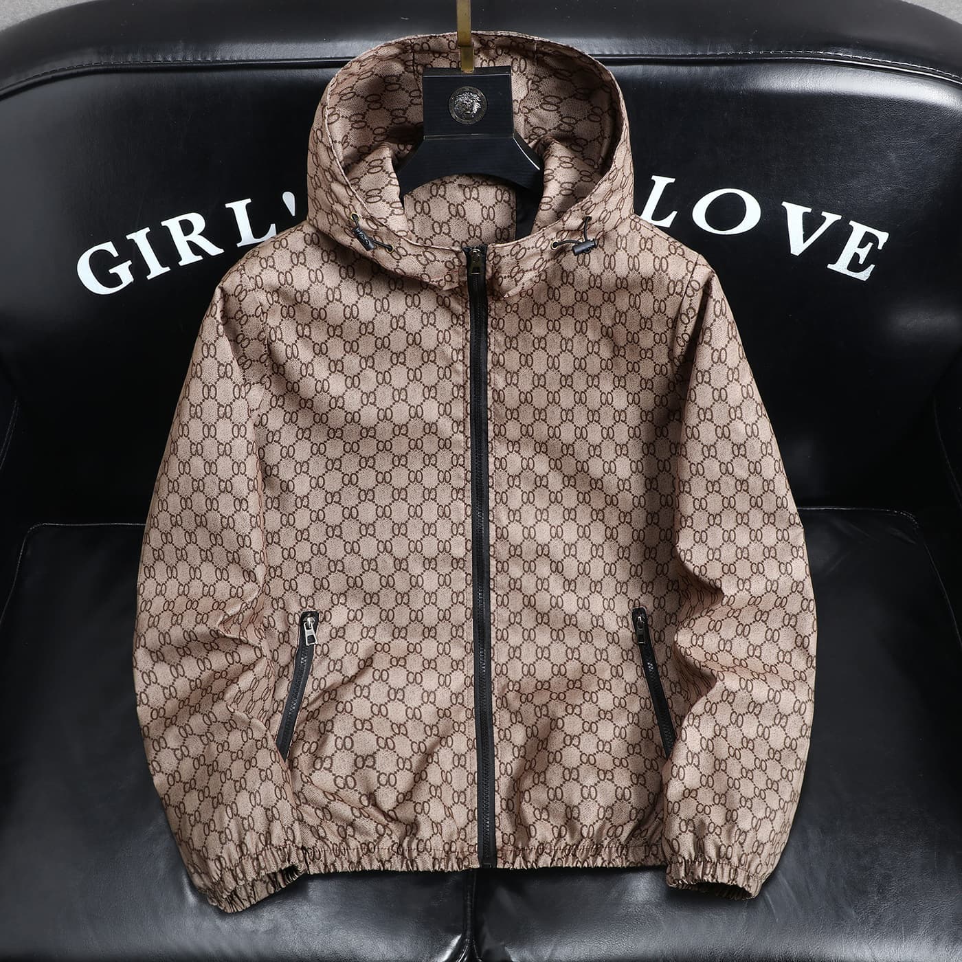 European High-End Hooded Casual Jacket Trendy Men's Fall/Winter Thin Style 2026 New Men's Jacket
