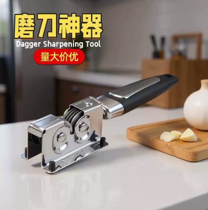 Stainless Steel Knife Sharpener Manual Quick Sharpening Stick Creative Fruit Knife Kitchen Knife Sharpening Stone Kitchen Tool