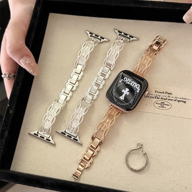Croxin bracelet pure copper watch band compatible with Apple S10 watch S11 iWatch 9th generation applewatch 876SE