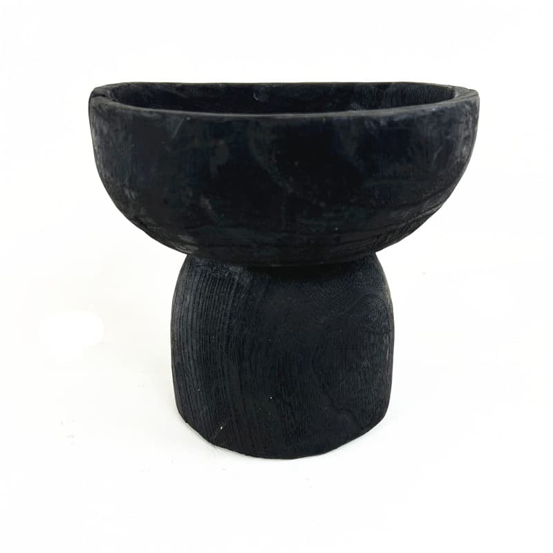 Manufacturer sales foreign trade domestic handmade wooden black charred tray serving snack plate household homestay decoration