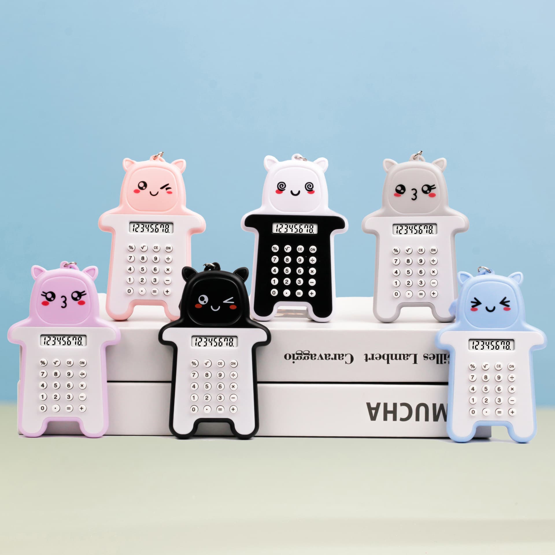 Portable Cute Bear Maze 8-Digit Silicone Cartoon Computer Keychain Pendant Delightful Calculator Personalized Gift for Kids