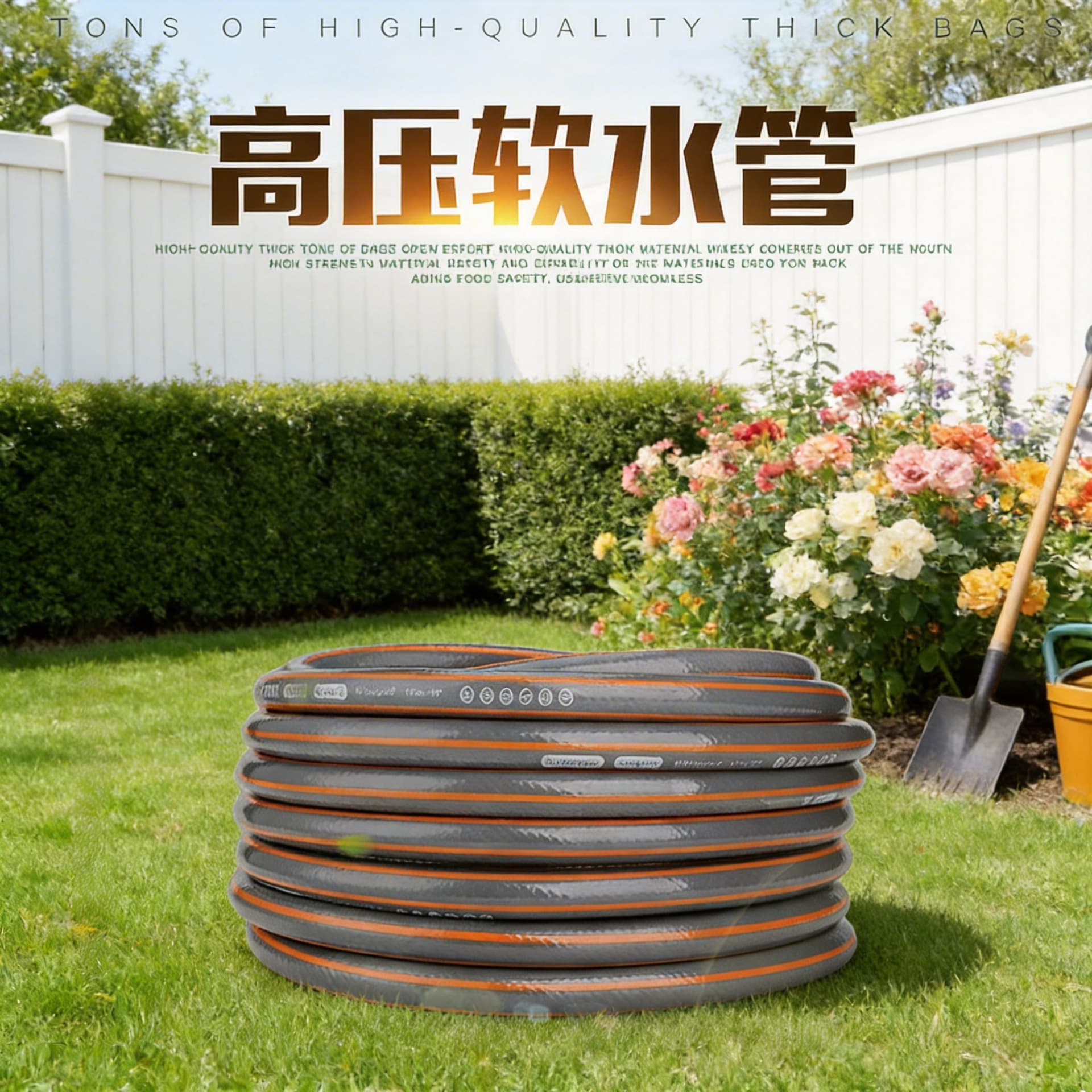 Thickened Cold-resistant Eco-friendly 4-point 3-glue Grey Household Car Washing Water Pipe High-end Garden Water Pipe