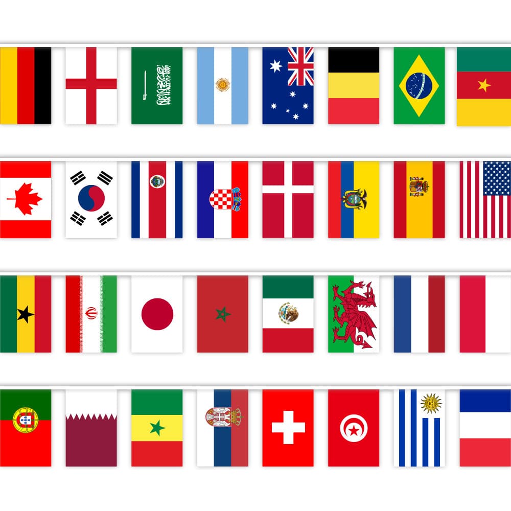 50 Countries String Flag 14*21cm Tug Flag 100 Countries 20*28cm Drop Flag 30*45cm 200 Countries Festival Polyester Bunting Flags