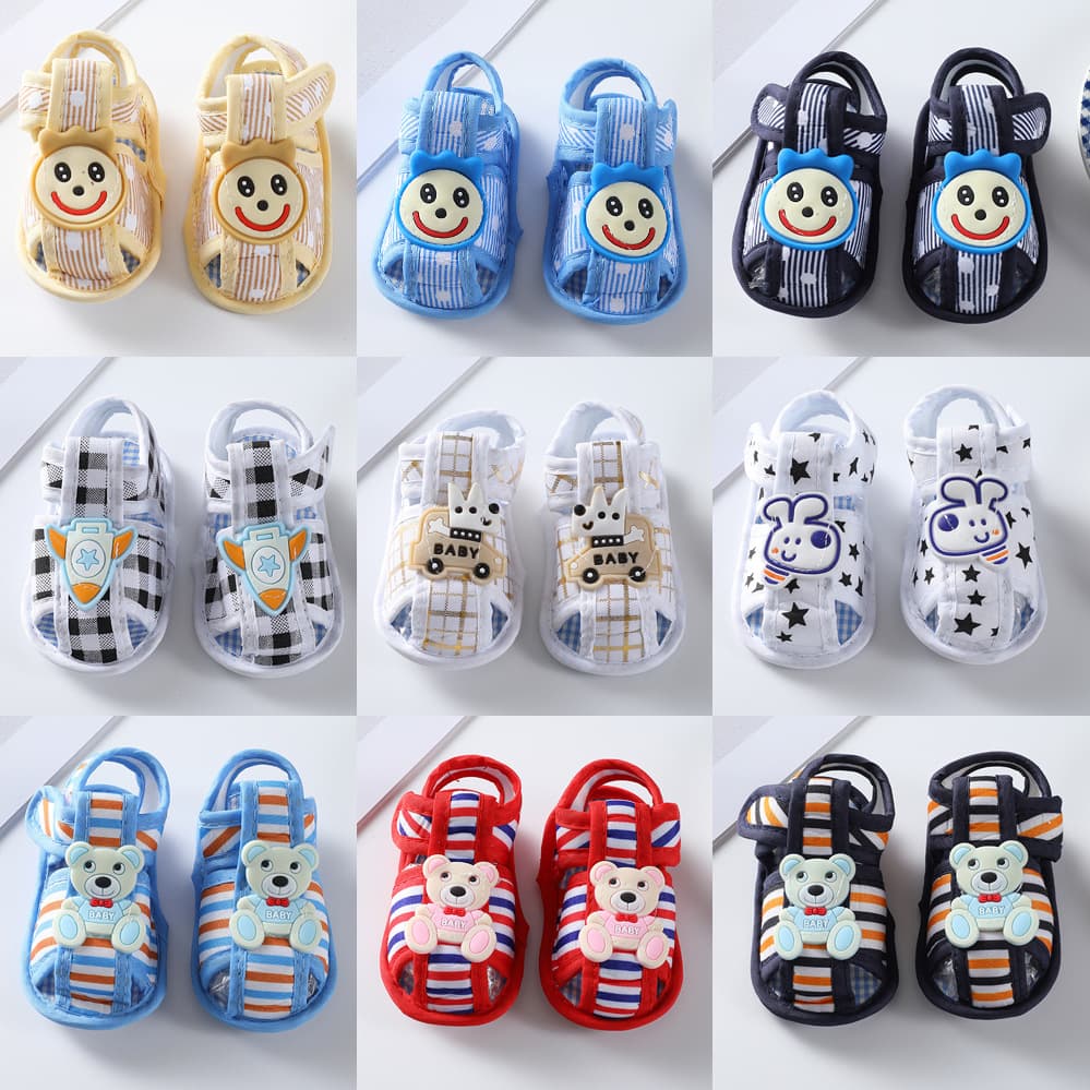 2023 New Baby Sandals 0-1 Year Summer Soft Sole Learning to Walk Shoes 2-4-6-8 Month Newborn Shoes