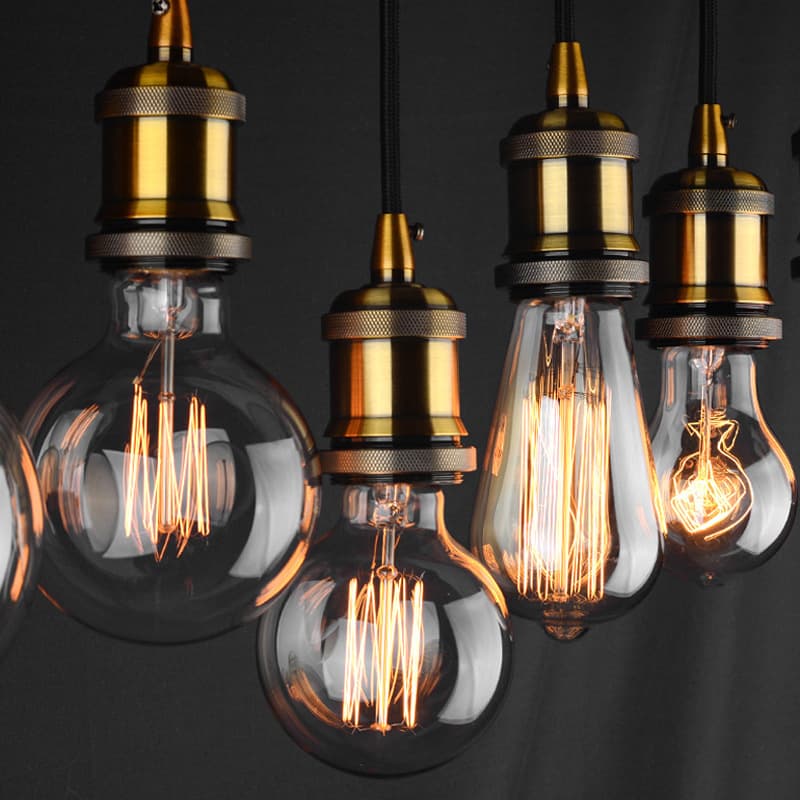 Edison retro tungsten light bulb E27-40w nostalgic creative art bar restaurant decoration incandescent lamp ST64