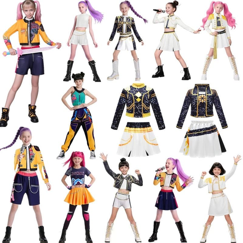 25 Amazon New Devil Hunter Anime Cosplay Costume Pop Singer 3D Print Women's Kids Cartoon