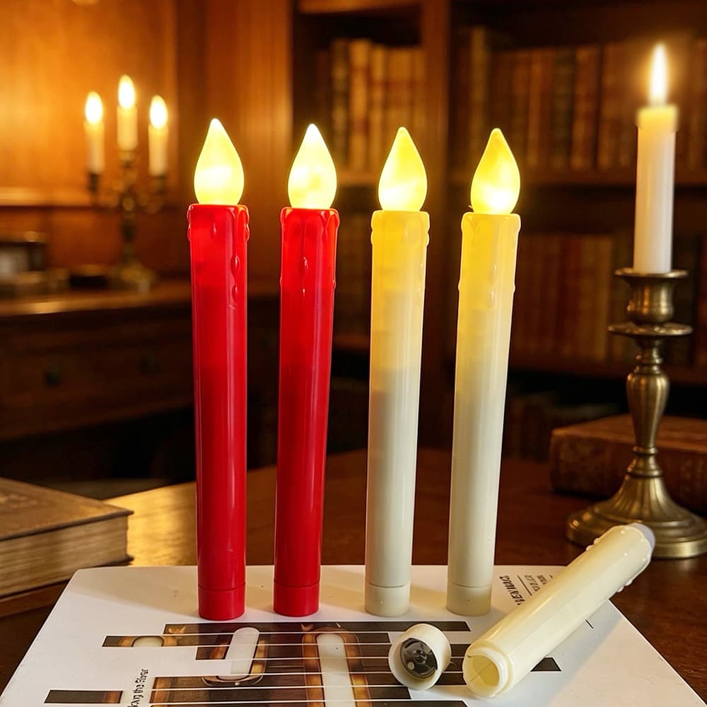 AA Battery Wedding Path Simulation Pole Wax-Free Flame Birthday Electronic Long Pole LED Candle Decoration