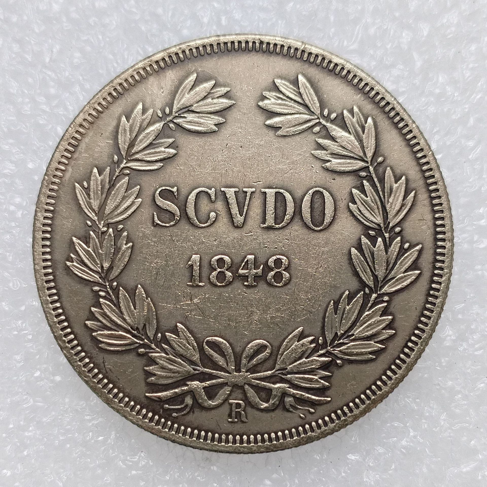 Vintage Replica Italian Vatican Silver Coin 1 Scudo 1848-1854 Copper Silver-Plated Hot-Selling Souvenir for Export
