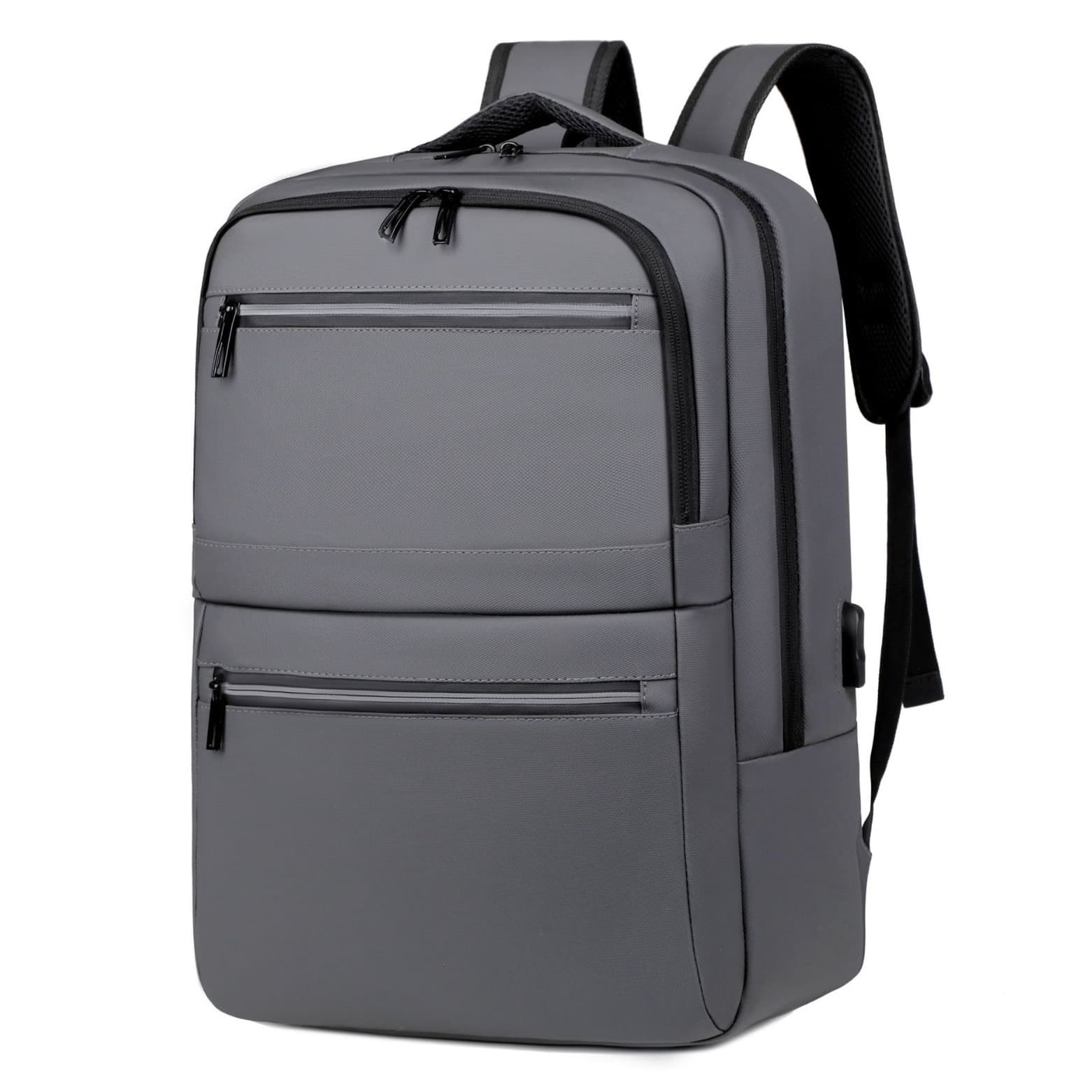 Backpack business style USB port laptop bag school bag printed LOGO plus words business commuter backpack