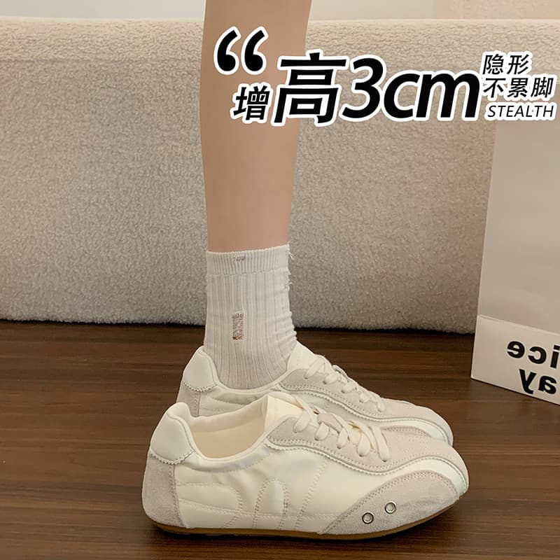 Soft Sole Lightweight White Sneakers Women 2026 Autumn New Ballet Style German Training Shoes Sports Casual Thin Sole Agne Platform Shoes
