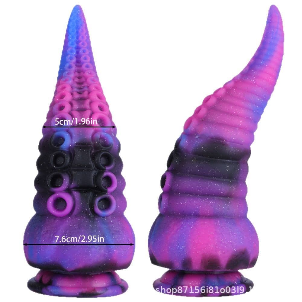 Octopus tentacles color starry sky purple blue black penis extra large alternative alien shaped back anal plug dildo for men and women anus