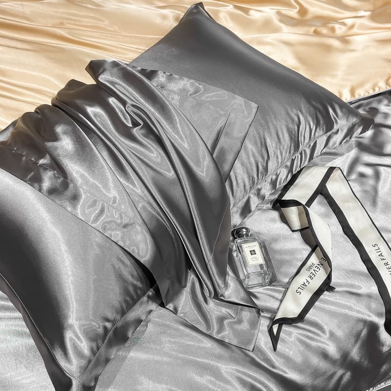 European and American Cross-Border Bedding Solid Color Faux Silk Pillowcase, Single Pillow Towel, AliExpress Pillowcase, Satin Icy Silk Pillow Cover