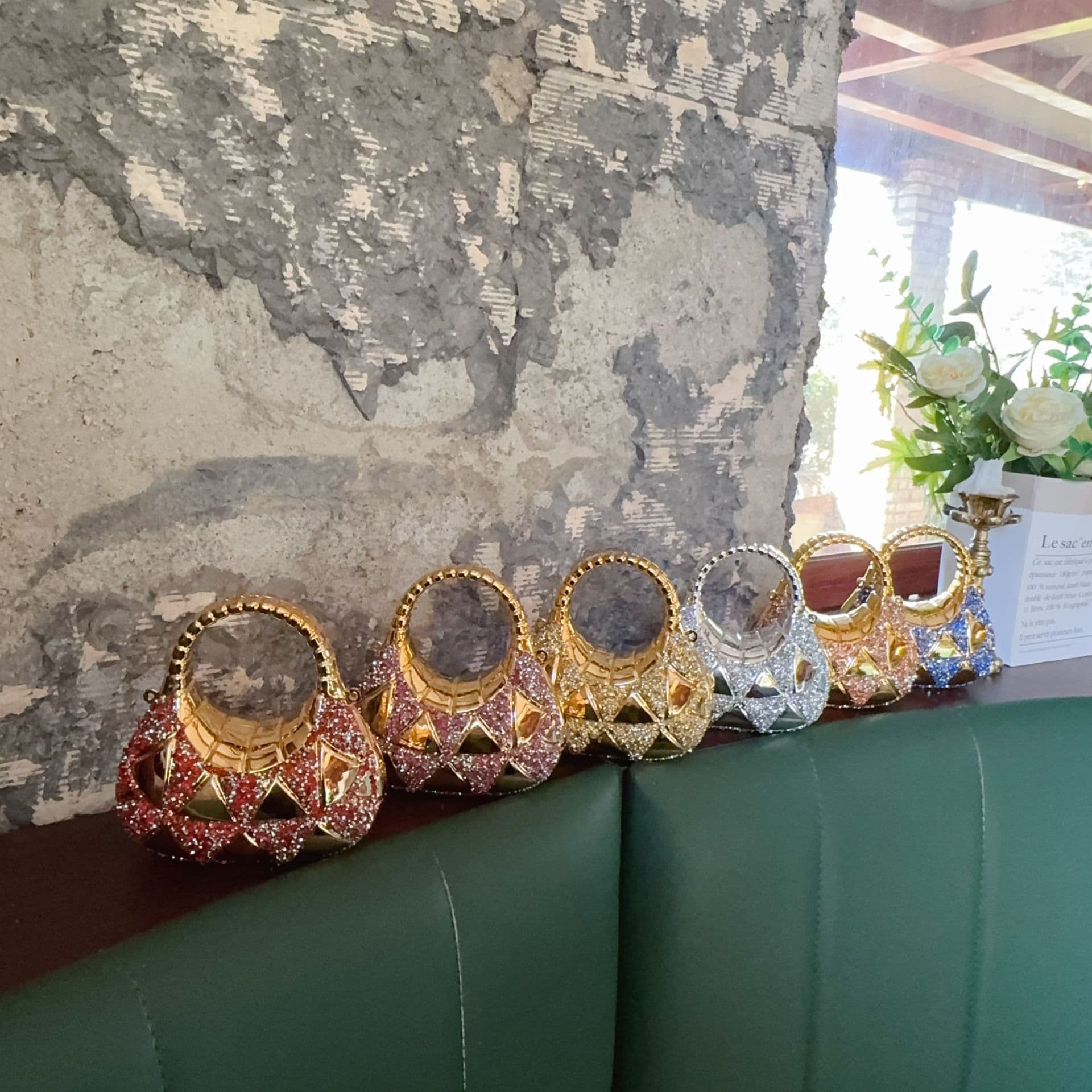 New Cross-Border Evening Bag Women's Mini Bag Rhinestone Acrylic Clutch Premium Light Luxury Evening Bag