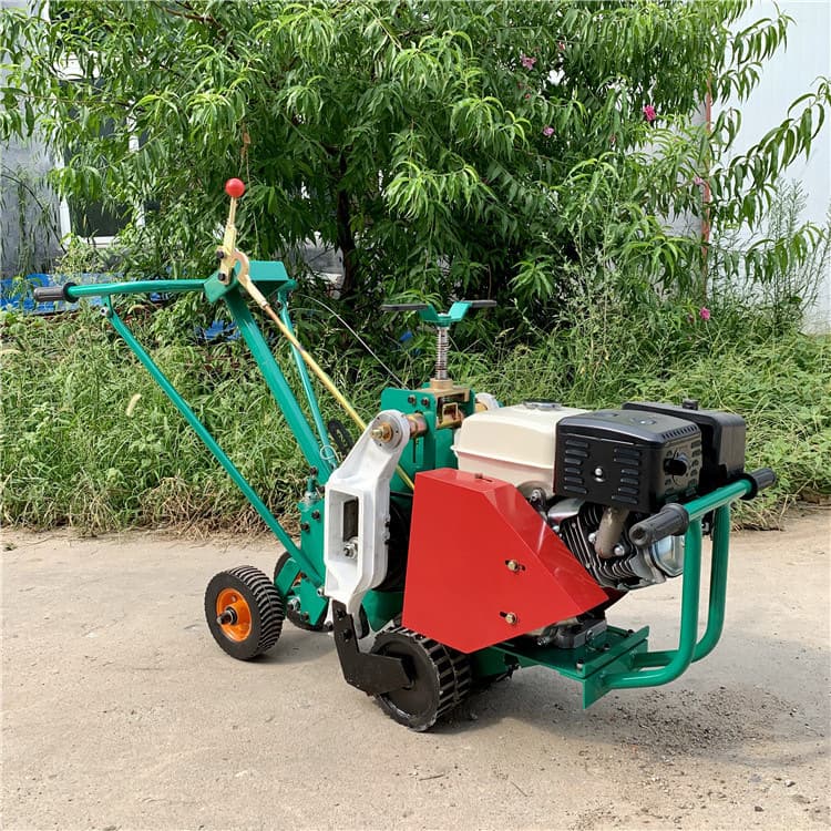 Multi-functional automatic cut-off gasoline sod cutter, hand-push self-propelled turf digger, customizable sod width.
