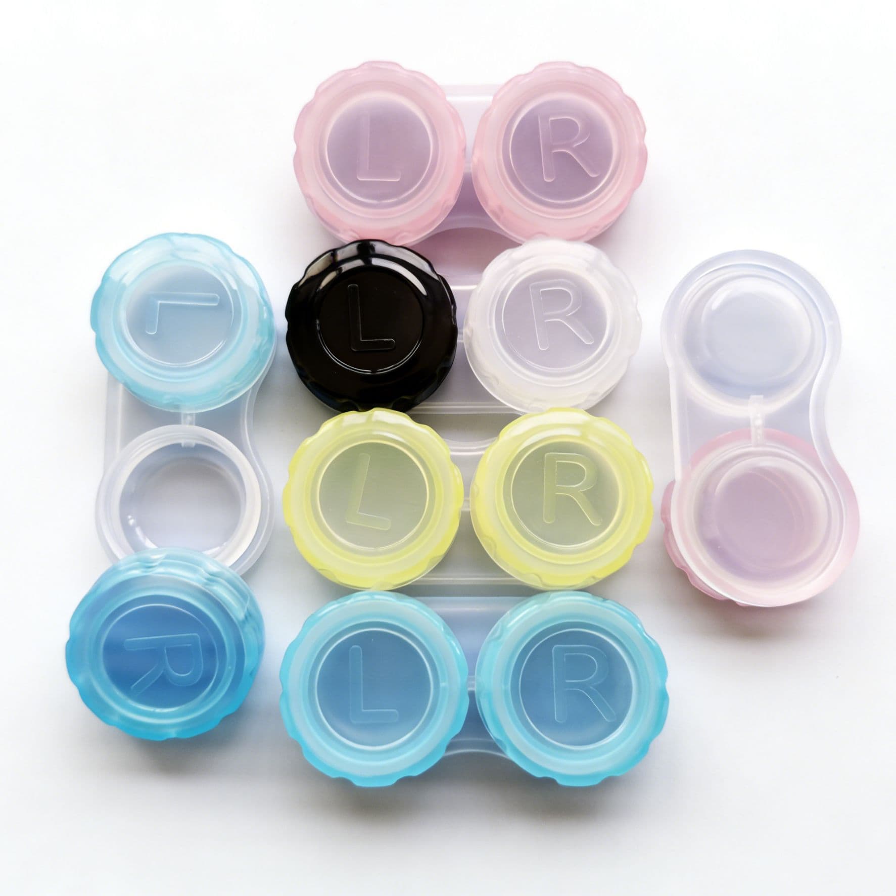 Factory 572813 Direct Supply Candy Color Contact Lens Case Plastic PP Contact Lens Companion Double Box Storage