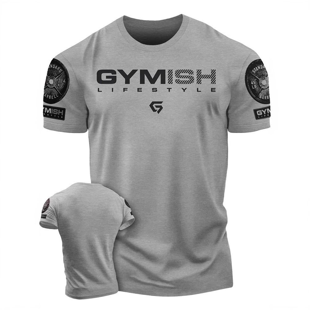 Printed Hammer Tire Workout T-Shirt Funny Gym Shirt High-Quality Cotton Men's Short Sleeve Muscle Shirt