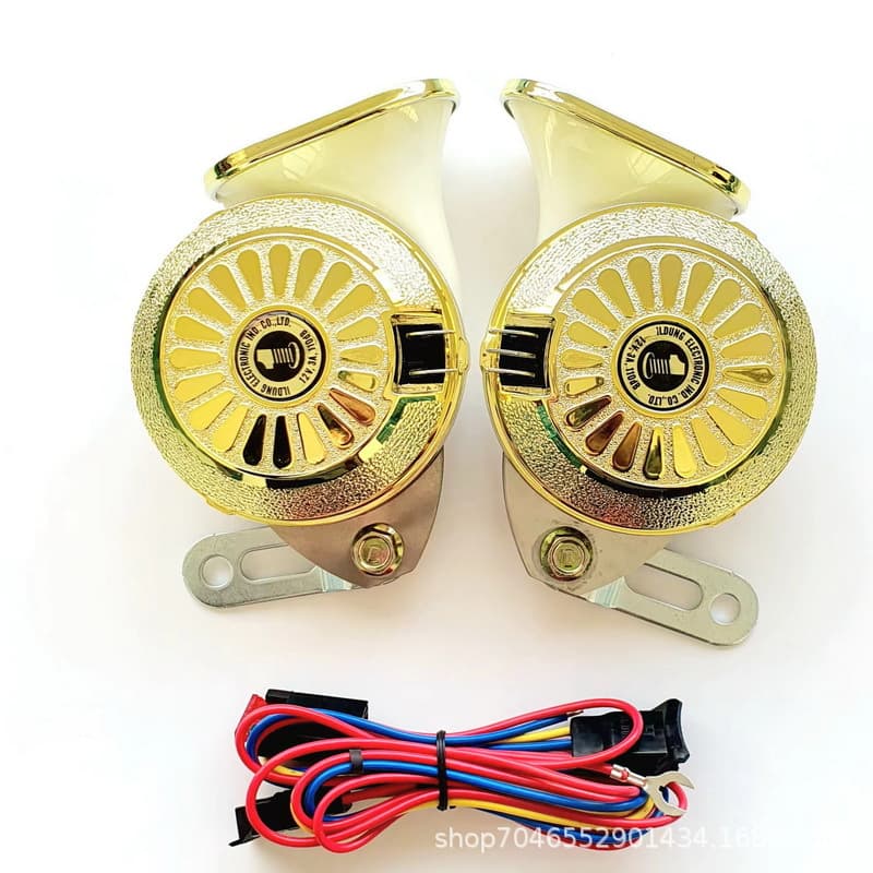 Car Digital Electronic Horn Modified Waterproof Train Sound 12V/24V Single Tone