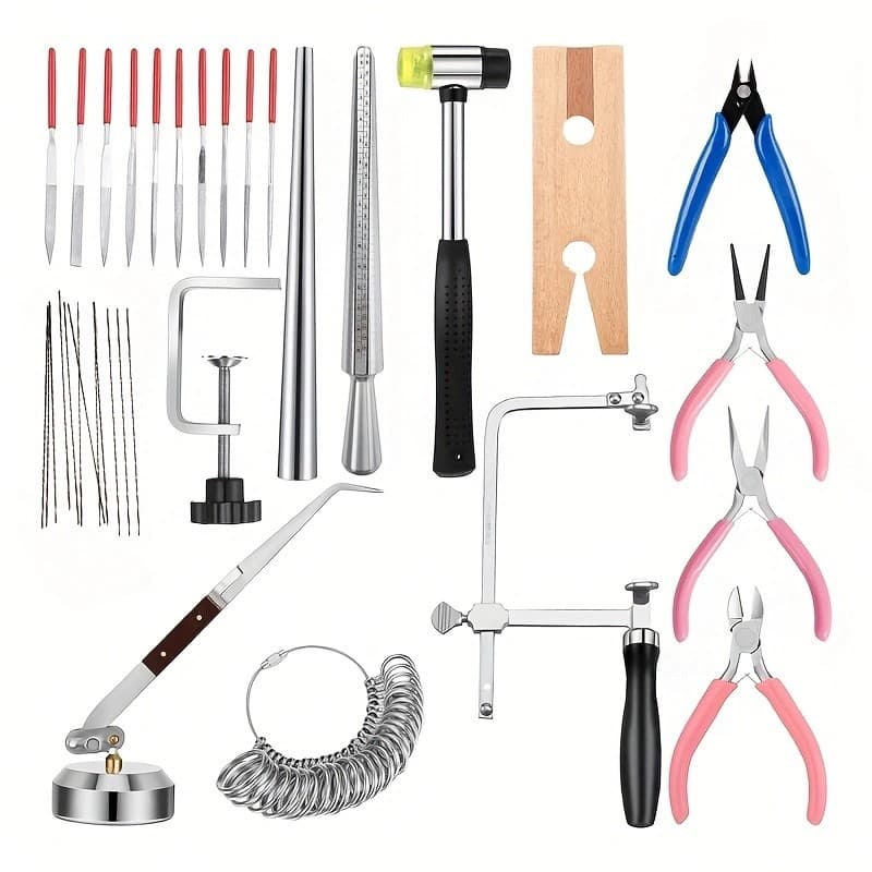 DIY Jewelry Tools 22-Piece Set, Jewelry Making Kit, Goldsmith Tools for Jewelry Design and Handcrafting