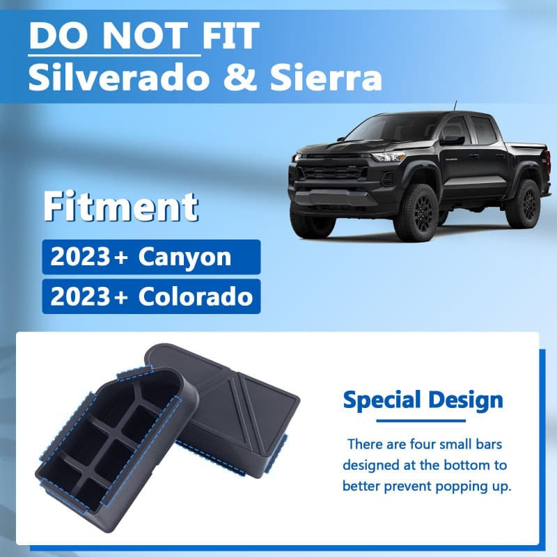 Silicone 23-26 Chevy Colorado/GMC Canyon Accessories Rear Bed Rail Stake Pocket Hole Plug Covers