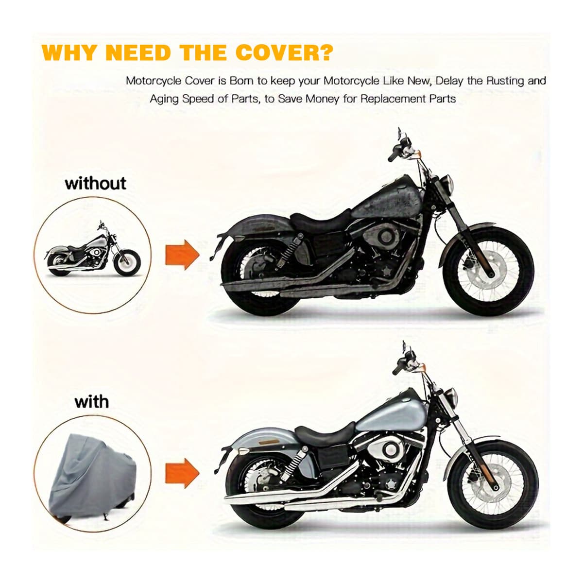 Motorcycle Cover Rain Cover PEVA Waterproof Dustproof Bicycle Electric Vehicle Cover Protective Cover Cross-border Motorcycle Cover