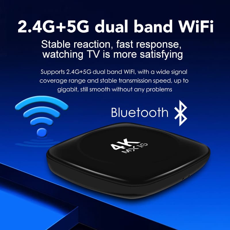 Foreign Trade Hot-Selling Android 13.0 Set-Top Box 5G MX10-4K Wireless Network Player Home TV Set-Top Box
