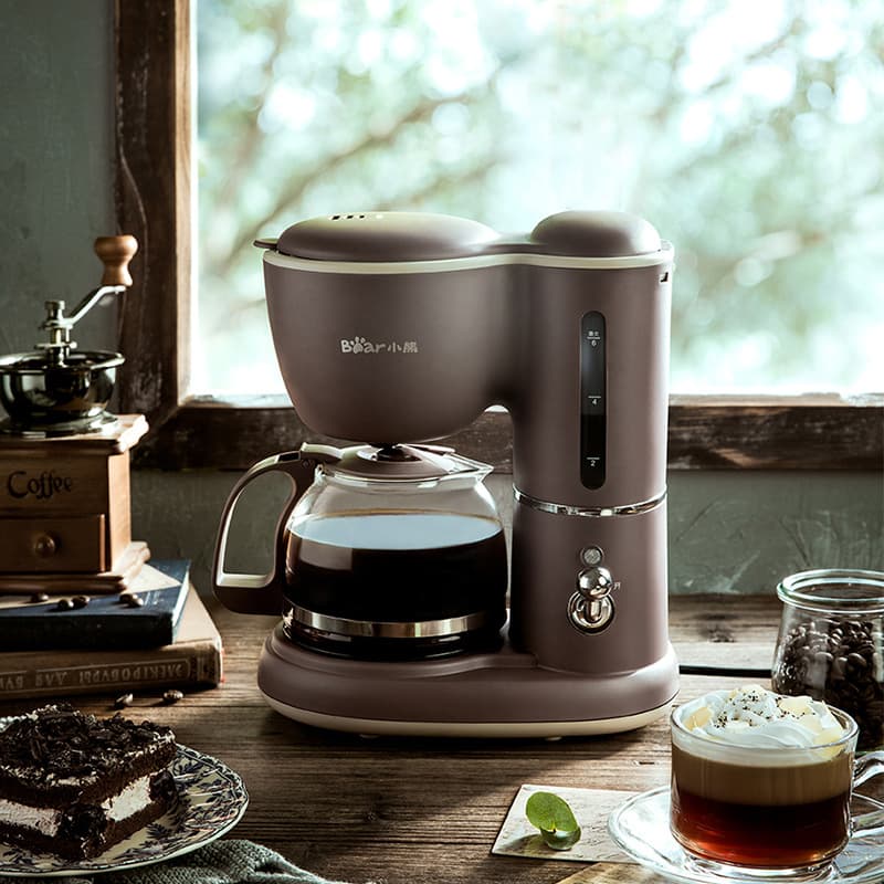 Bear/Little Bear KFJ-A06Q1 Coffee Maker, Drip Coffee Type, Small Multifunctional Glass Teapot for Home Use