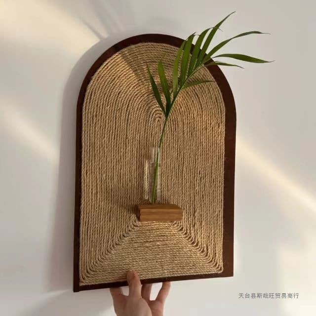 Vintage Wall-Mounted Flower Vase Wall Decoration Covering and Beautifying High-End Ambiance Vase Zen Style B&B Wall Decor
