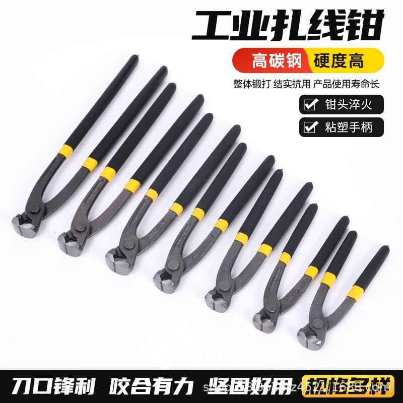 Wire pliers, nail pullers, wire binding pliers, wire crimping and tightening pliers, nut pliers, binding pliers, nail breakers, nail removers, clamp pliers