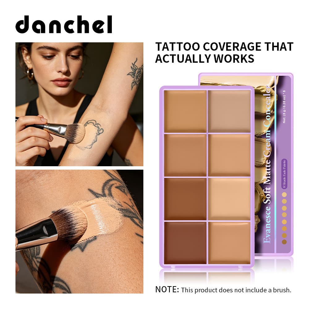 Danchel 8-Color Concealer Palette Brightening Long-Lasting Non-Fading Contour Soft Matte Moisturizing Easy to Blend Cross-Border Cosmetics