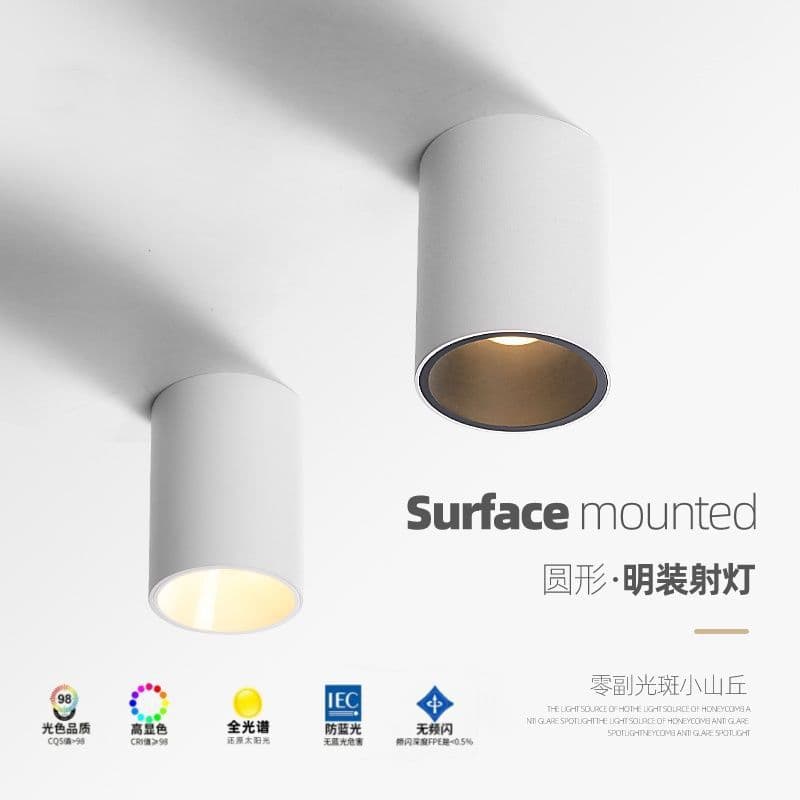 LED Surface-Mounted Spot Light Small Hill Deep Cup Anti-Glare Home Living Room Bedroom Accent Wall No-Drilling CB Downlight Factory