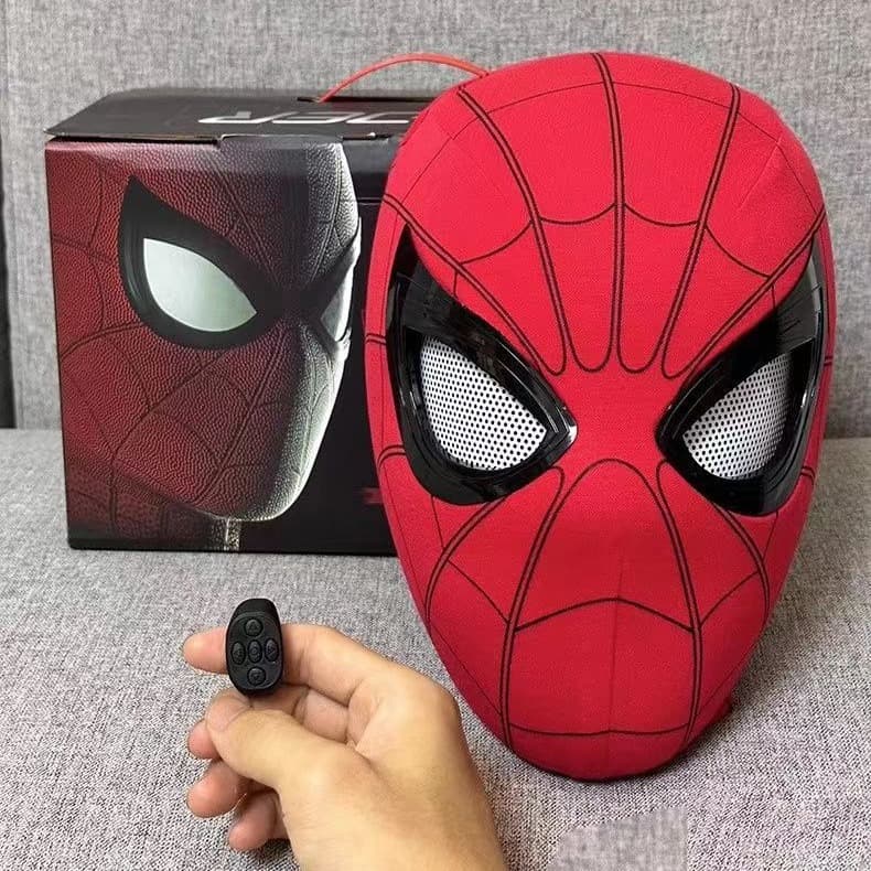 Spider-Man Headgear Electric Flashing Light-Up Mask Miles Halloween Cosplay Boy Mask Gift Toy