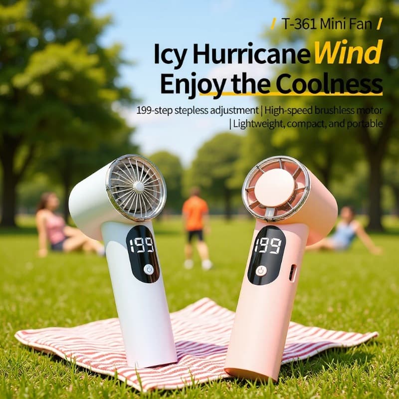 2026 New 361 Refrigeration Icy Wearable Handheld Portable Fan