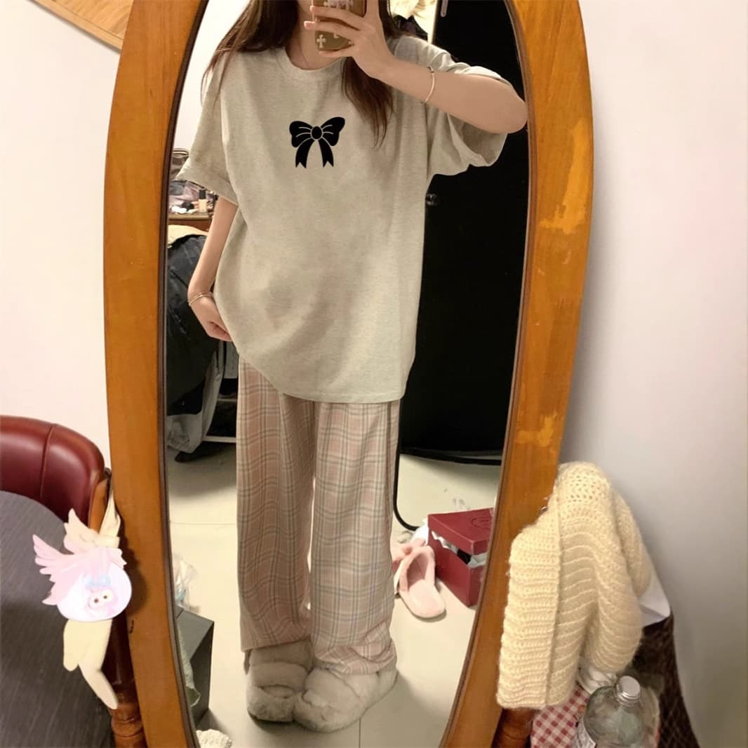 White Gray Cotton Short Sleeve T-Shirt Women Summer Bestseller Round Neck Loose American Retro Petite Half Sleeve Top Ins