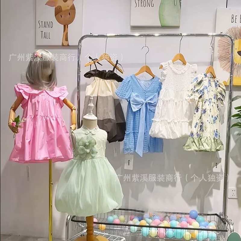 Children's Dress Final Clearance 25 Summer Kids Dress Fabric Dress Wholesale Brand Discount Middle and Older Children Clothing Source