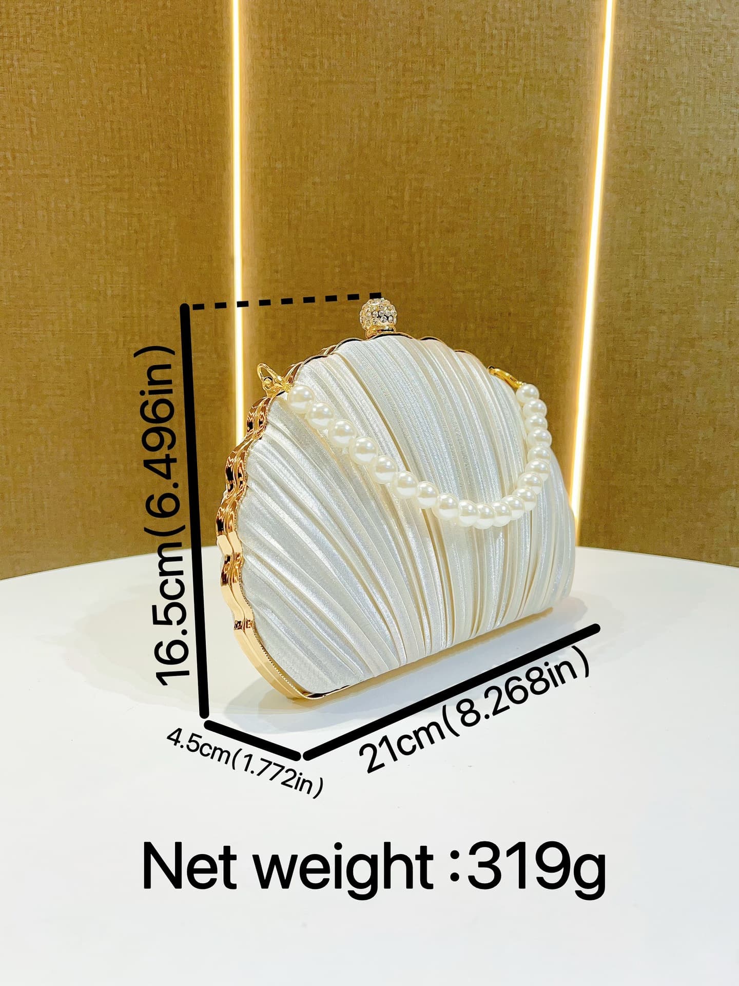 New Cross-Border Shell Clutch Evening Bag for Women, European and American Style Handbag, Pearl Banquet Versatile Purse, Formal Party Bag