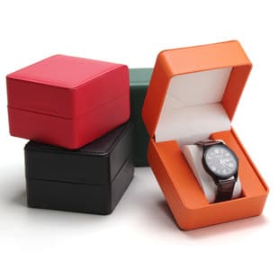 PU Leather Matte Rounded Corner Watch Box Display Square Box Premium Watch Packaging Box Gift Storage Box Wholesale