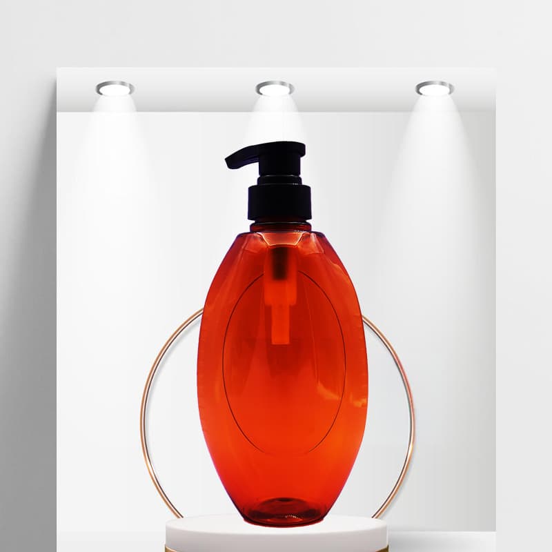 Factory Direct Supply Pet 550ml Fragrance Shower Gel Shampoo Oval Flat Bottle Press Lotion Conditioner Packaging Bottle