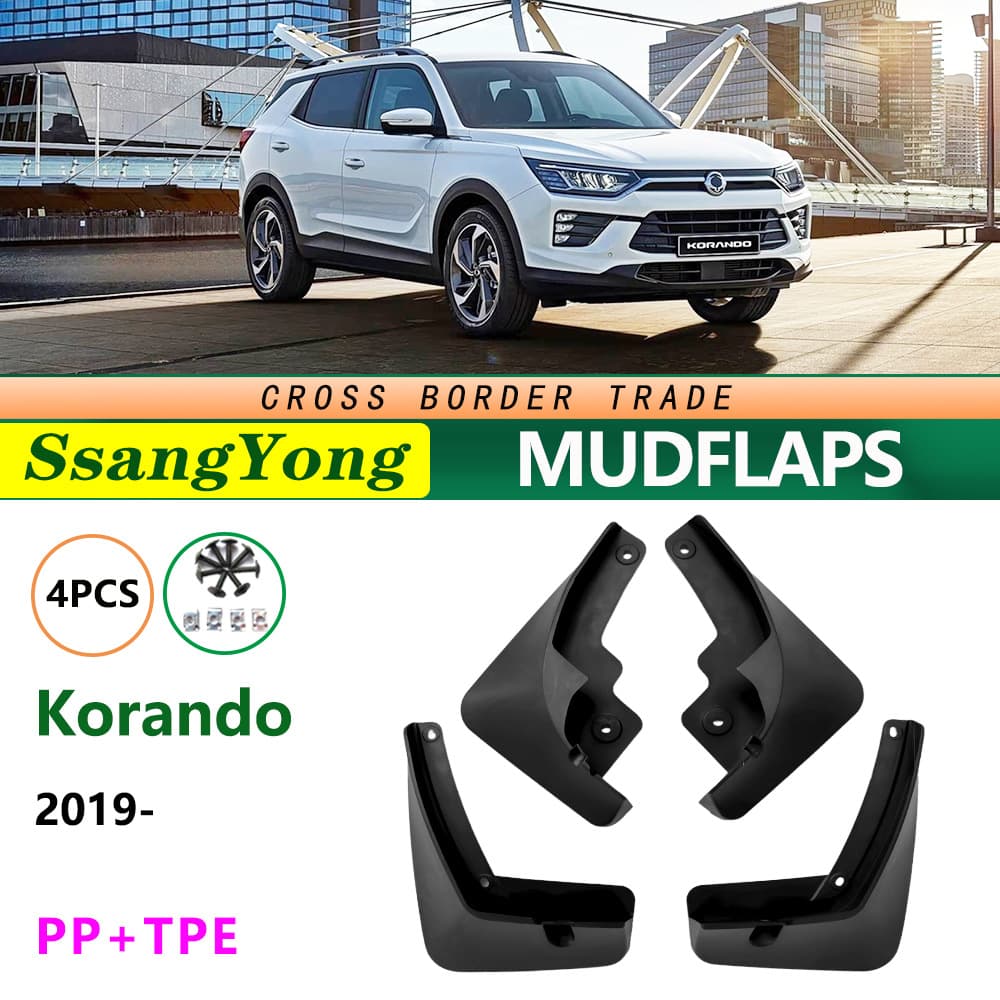 Fender Flaps Mud Flaps Splash Guards for 2019+ Ssangyong Korando