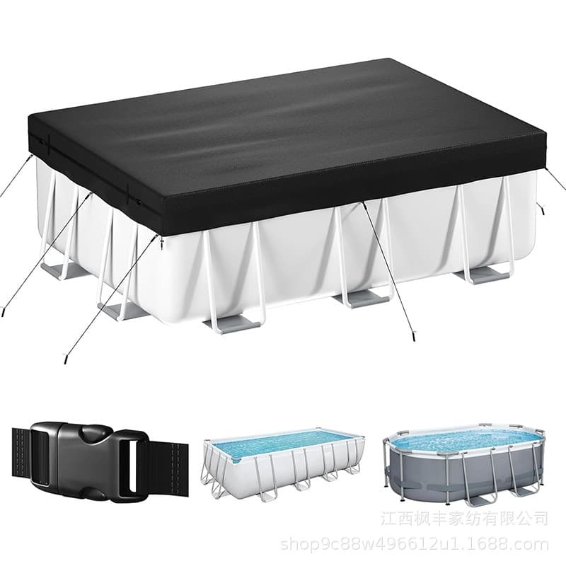 Rectangular Pool Cover, Solar Pool Cover for Above Ground Pools, Buckle for Rectangular or Oval Pools