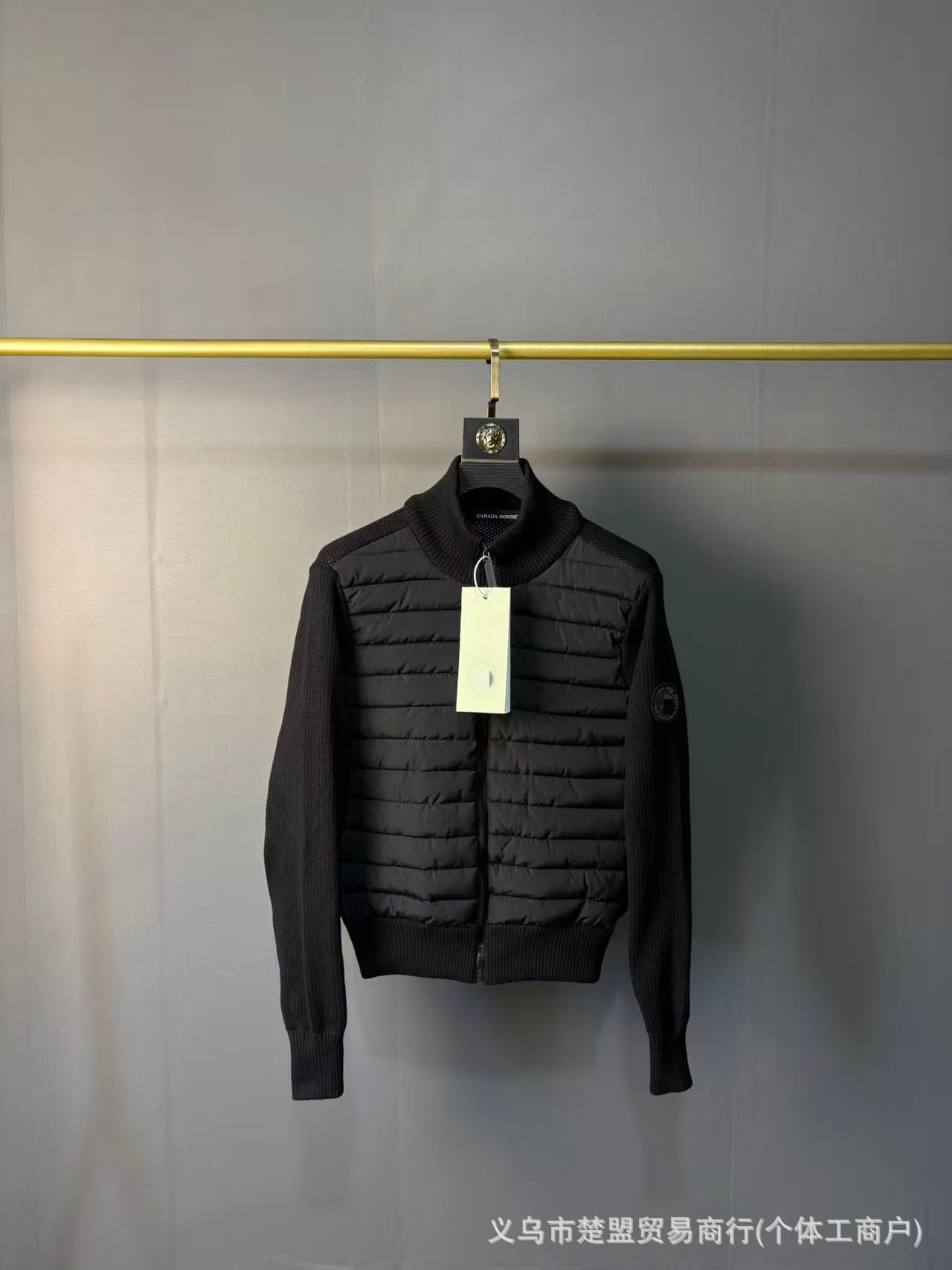Goose Knit Sweater Men's Full-Zip Lightweight Down Knit Jacket Canada Style Thin Coat 6830M