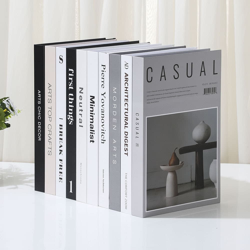 Thin Fake Book Prop Decorative Model Ornament for Living Room Showroom Creative Simulated Book Nordic Modern Style