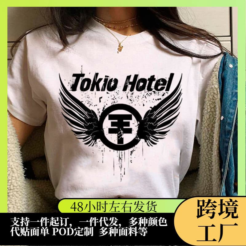 Tokio Hotel Top Women Anime Harajuku Funny T-Shirt Female Anime