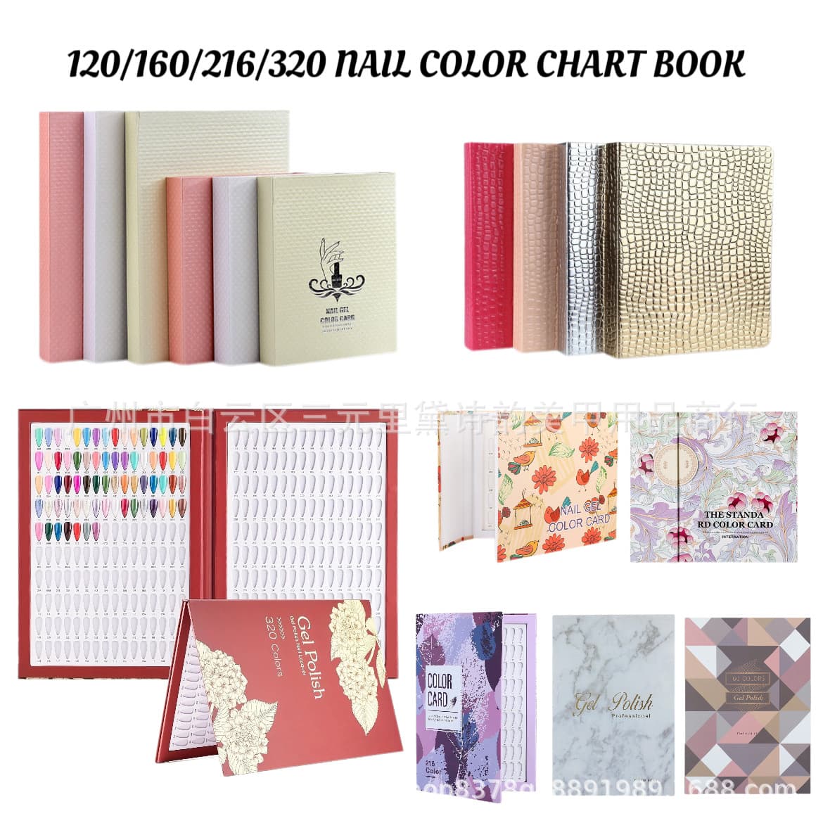 Japanese Nail Color Swatch Book 120 Colors Nail Inlay Color Display Album Gel Polish Color Display Case