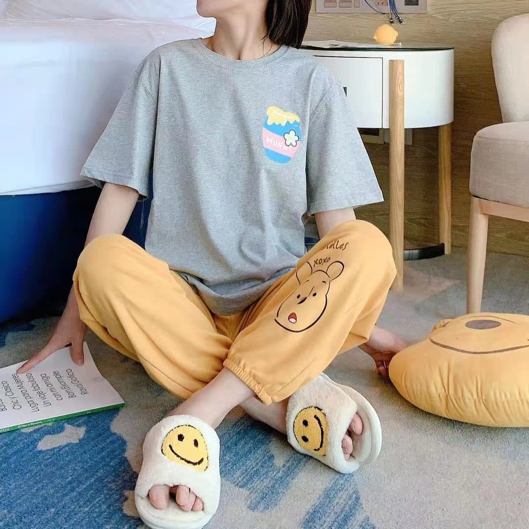 Factory foreign trade a variety of pajamas women's new cartoon summer short sleeve trousers New Home figure suit home clothes