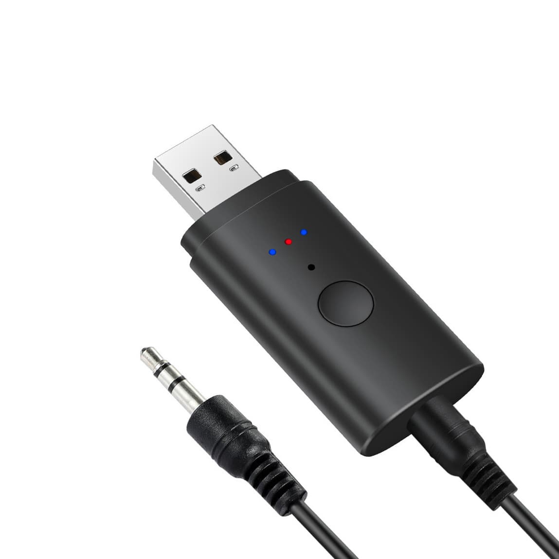 USB Bluetooth Transmitter Bluetooth Audio Adapter Ps4 Tv Computer Bluetooth 5.2 Transmitter One-To-Two