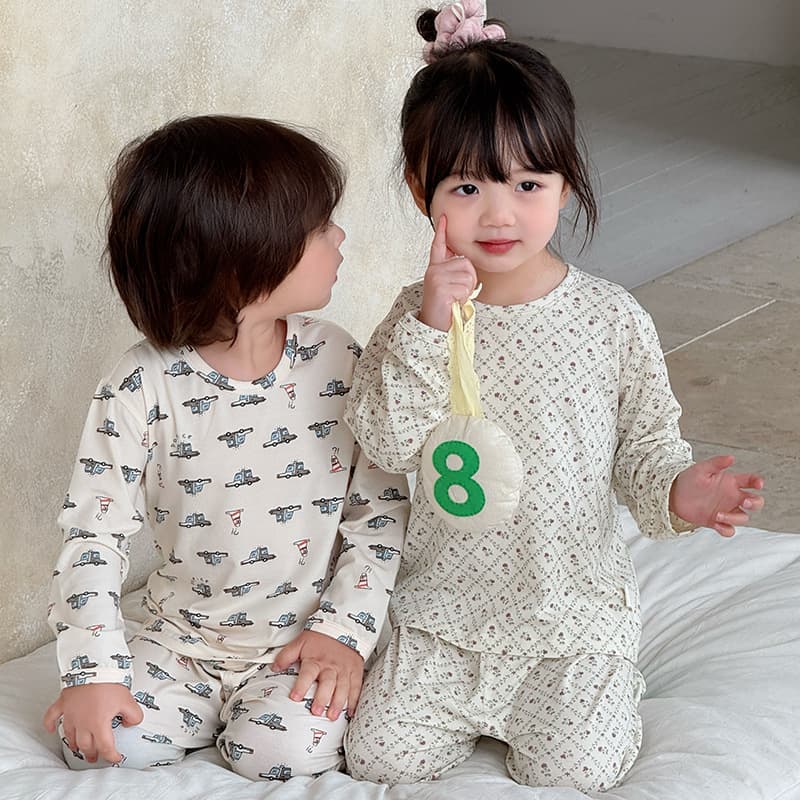 New Children's Homewear Long Sleeve Long Pants Thin Yousike Air Conditioning Wear Spring Summer Boys Girls Pajamas Set Class A