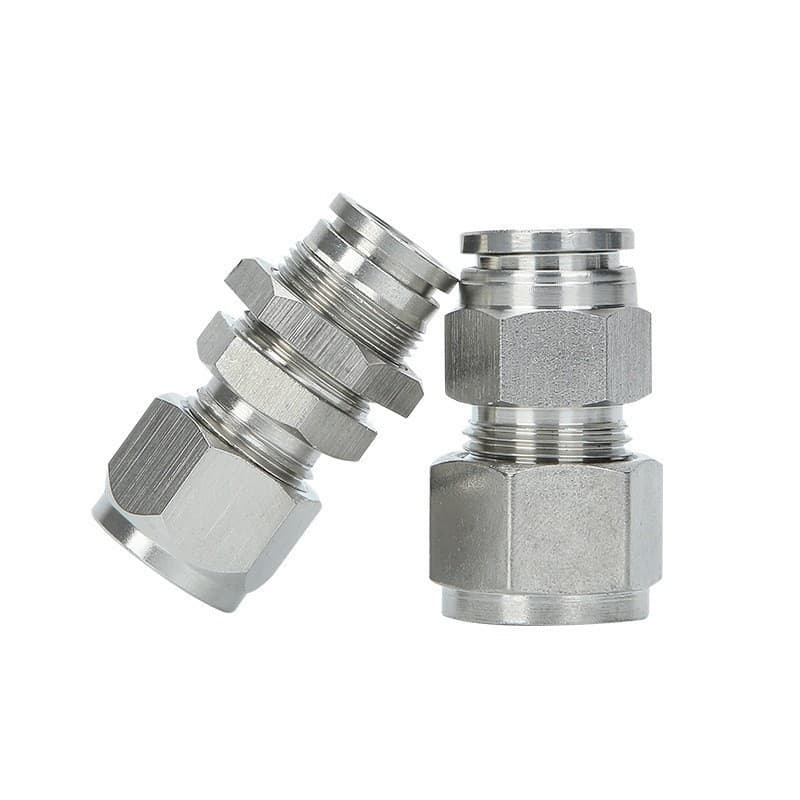 304 Stainless Steel Partition Card Sleeve Quick Plug Connector PZ Pneumatic Soft/Hard Tube Conversion Straight Through PK6/8/10/12